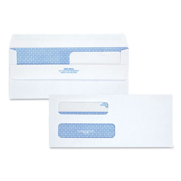 Quality Park™ Double Window Redi-seal Security-tinted Envelope, #8 5-8, Commercial Flap, Redi-seal Closure, 3.63 X 8.63, White, 250-carton freeshipping - TVN Wholesale